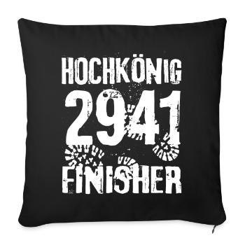 Hochkönig 2941 Finisher Alpinisme Randonnée - Housse de coussin décorative 45 x 45 cm - noir - Devant