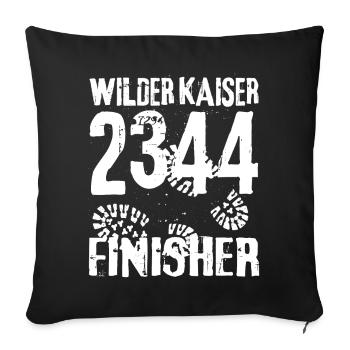Wilder Kaiser Kitzbühel Mountaineers Hiking Tyrol - Sofa pillowcase 17,3'' x 17,3'' (45 x 45 cm) - black - Front