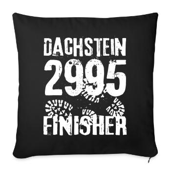 Dachstein 2995 Finisher Mountaineer Wanderer Mountain - Housse de coussin décorative 45 x 45 cm - noir - Devant
