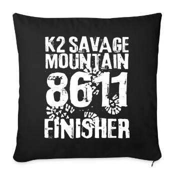 K2 Savage Mountain Himalaya Finisher Mountaineer - Sofa pillowcase 17,3'' x 17,3'' (45 x 45 cm) - black - Front