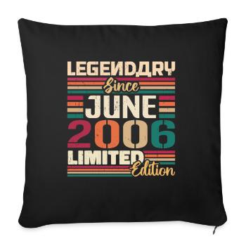 Legendary June 2006 Limited Edition June 2006 - Sofa pillowcase 17,3'' x 17,3'' (45 x 45 cm) - black - Front
