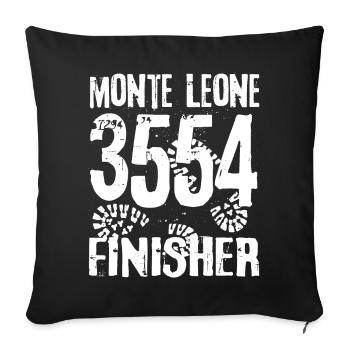 Monte Leone Finisher Wallis Bergsteiger Schweiz - Sofakissenbezug 45 x 45 cm - Schwarz - Vorne