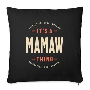 Mamaw's Got Jokes - Design for Moms and Grandmas - Sofa pillowcase 17,3'' x 17,3'' (45 x 45 cm) - black - Front