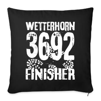 Wetterhorn hiking Bernese Oberland Grindelwald - Sofa pillowcase 17,3'' x 17,3'' (45 x 45 cm) - black - Front