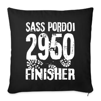 Sass Pordoi Pordoi Peak Trentino Sella Dolomites - Sofa pillowcase 17,3'' x 17,3'' (45 x 45 cm) - black - Front