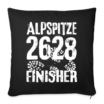 Alpspitze Finisher Klettersteig Wanderung Bayern - Sofakissenbezug 45 x 45 cm - Schwarz - Vorne