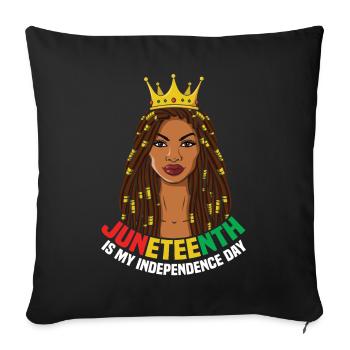 Celebrate Juneteenth Black History Independence - Sofa pillowcase 17,3'' x 17,3'' (45 x 45 cm) - black - Front