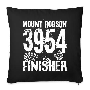 Mount Robson Hike Rocky Mountains Canada - Sofa pillowcase 17,3'' x 17,3'' (45 x 45 cm) - black - Front
