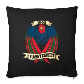 Eagle 1865 Celebrate Juneteenth Black History - Sofa pillowcase 17,3'' x 17,3'' (45 x 45 cm) - black - Front