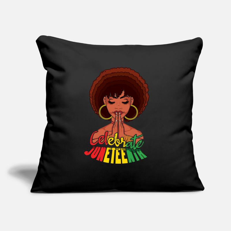 Mädchen feiern Juneteenth Schwarze Geschichte Sofakissenbezug 45 x 45 cm