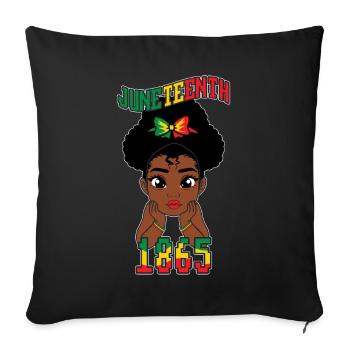 Kids Celebrate Juneteenth Black History - Sofa pillowcase 17,3'' x 17,3'' (45 x 45 cm) - black - Front