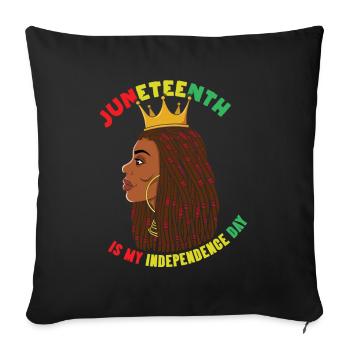 Celebrate Juneteenth Independence Black History - Sofa pillowcase 17,3'' x 17,3'' (45 x 45 cm) - black - Front