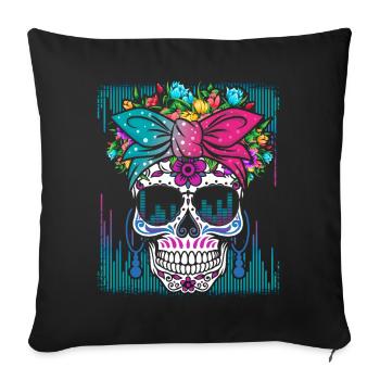 Cool Muertos Drip Rave Musik Party Cool Tekkno - Sofakissenbezug 45 x 45 cm - Schwarz - Vorne