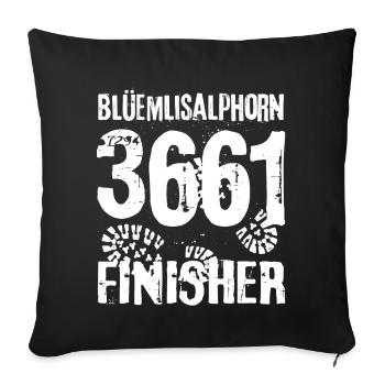 Blüemlisalphorn Blümlisalp Randonnée Oberland bernois - Housse de coussin décorative 45 x 45 cm - noir - Devant