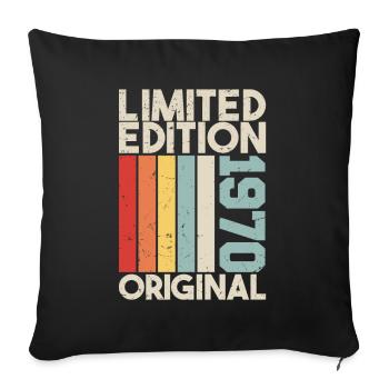 1970 - Limited Edition Birthday Gift 1970 Original - Sofakissenbezug 45 x 45 cm - Schwarz - Vorne