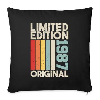 1987 - Limited Edition Birthday Gift 1987 Original - Sofakissenbezug 45 x 45 cm - Schwarz - Vorne