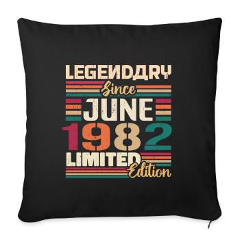 Legendary June 1982 Limited Edition June 1982 - Sofakissenbezug 45 x 45 cm - Schwarz - Vorne