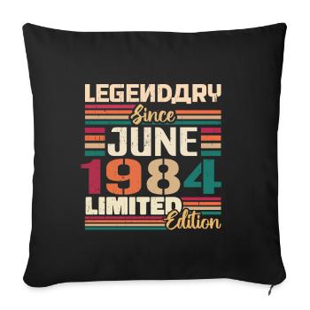 Legendary June 1984 Limited Edition June 1984 - Sofakissenbezug 45 x 45 cm - Schwarz - Vorne
