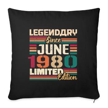 Legendary June 1980 Limited Edition June 1980 - Sofa pillowcase 17,3'' x 17,3'' (45 x 45 cm) - black - Front