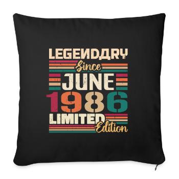 Legendary June 1986 Limited Edition June 1986 - Sofakissenbezug 45 x 45 cm - Schwarz - Vorne