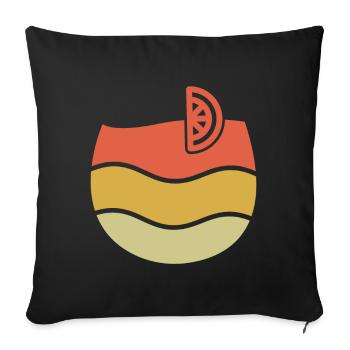 Vintage Sommer Trinken Alkohol Surfen Hallo Sommer - Sofakissenbezug 45 x 45 cm - Schwarz - Vorne