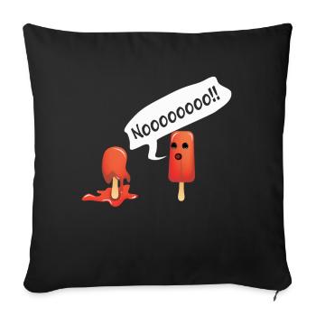 Ice Cream Melt Funny Dessert Hello Summer - Sofa pillowcase 17,3'' x 17,3'' (45 x 45 cm) - black - Front