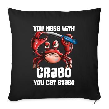 Crabes Crabes Crustacés Signe du zodiaque Crabe - Housse de coussin décorative 45 x 45 cm - noir - Devant