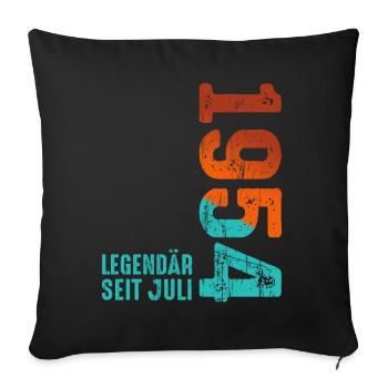 Limited Edition Juli 1954 Legendär Seit Juli 1954 - Sofakissenbezug 45 x 45 cm - Schwarz - Vorne