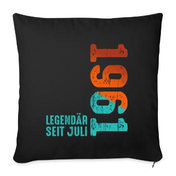 Limited Edition Juli 1961 Legendär Seit Juli 1961 - Sofakissenbezug 45 x 45 cm - Schwarz - Vorne