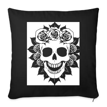 Horror Skull Skull Art Skull Gothic Heavy Metal - Sofa pillowcase 17,3'' x 17,3'' (45 x 45 cm) - black - Front