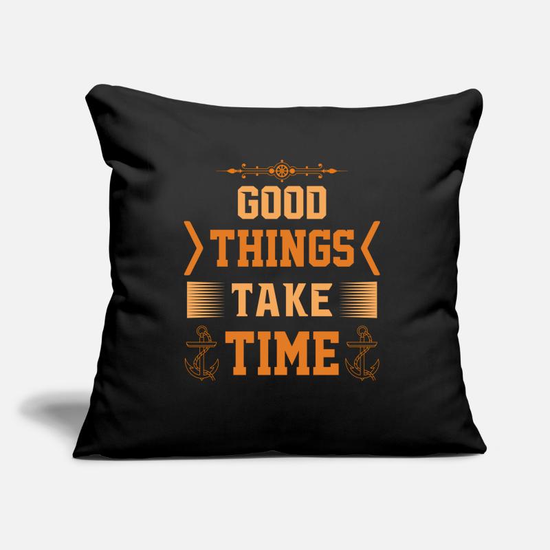 Good things take time - Gut Ding hat Weile Sofa pillowcase 17,3'' x 17,3'' (45 x 45 cm)