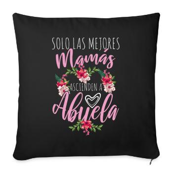 Mother's Day Best Mom Promoted Grandmom - Sofakissenbezug 45 x 45 cm - Schwarz - Vorne