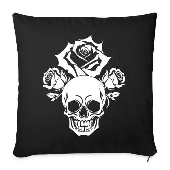Horror Skull Skull Art Skull Gothic Heavy Metal - Sofa pillowcase 17,3'' x 17,3'' (45 x 45 cm) - black - Front