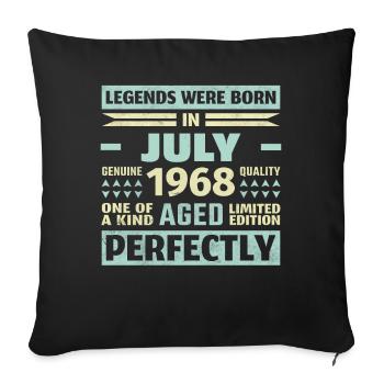 55. Geburtstag Juli Jahrgang 2005 Vintage - Sofakissenbezug 45 x 45 cm - Schwarz - Vorne