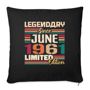 Légendaire Juin 1961 Edition Limitée Juin 1961 - Housse de coussin décorative 45 x 45 cm - noir - Devant