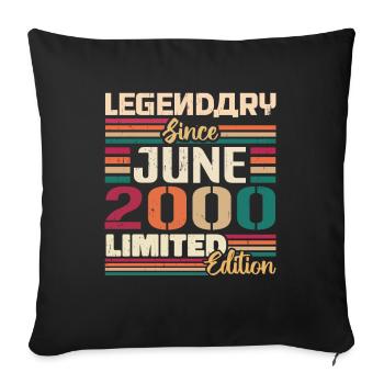 Legendary June 2000 Limited Edition June 2000 - Sofa pillowcase 17,3'' x 17,3'' (45 x 45 cm) - black - Front
