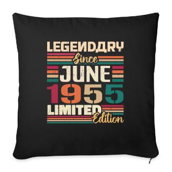 Legendary June 1955 Limited Edition June 1955 - Sofakissenbezug 45 x 45 cm - Schwarz - Vorne