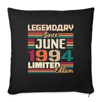 Légendaire Juin 1994 Edition Limitée Juin 1994 - Housse de coussin décorative 45 x 45 cm - noir - Devant