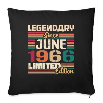 Legendary June 1966 Limited Edition June 1966 - Sofa pillowcase 17,3'' x 17,3'' (45 x 45 cm) - black - Front