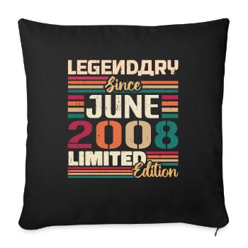 Legendary June 2008 Limited Edition June 2008 - Sofa pillowcase 17,3'' x 17,3'' (45 x 45 cm) - black - Front