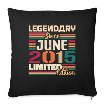 Légendaire Juin 2015 Edition Limitée Juin 2015 - Housse de coussin décorative 45 x 45 cm - noir - Devant