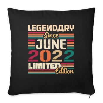 Légendaire juin 2022 Édition limitée juin 2022 - Housse de coussin décorative 45 x 45 cm - noir - Devant