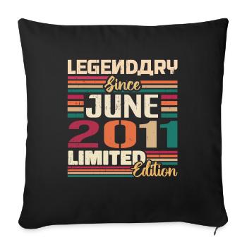 Légendaire Juin 2011 Edition Limitée Juin 2011 - Housse de coussin décorative 45 x 45 cm - noir - Devant
