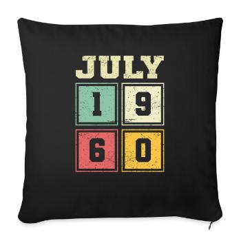 63. Geburtstag Juli Jahrgang 2005 Vintage - Sofakissenbezug 45 x 45 cm - Schwarz - Vorne