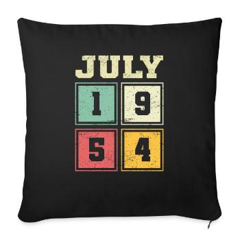 69th Birthday July Vintage 2005 Vintage - Sofa pillowcase 17,3'' x 17,3'' (45 x 45 cm) - black - Front