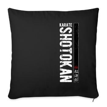 Karaté Shotokan Kanji Art Martial Japon - Housse de coussin décorative 45 x 45 cm - noir - Devant