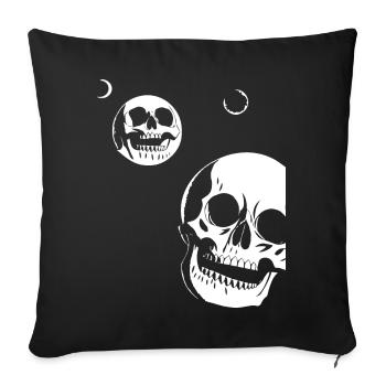 Horror Skull Skull Art Skull Gothic Heavy Metal - Sofa pillowcase 17,3'' x 17,3'' (45 x 45 cm) - black - Front