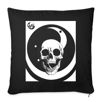 Horror Skull Skull Art Skull Gothic Heavy Metal - Sofa pillowcase 17,3'' x 17,3'' (45 x 45 cm) - black - Front