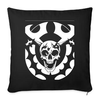 Horror Skull Skull Art Skull Gothic Heavy Metal - Sofa pillowcase 17,3'' x 17,3'' (45 x 45 cm) - black - Front