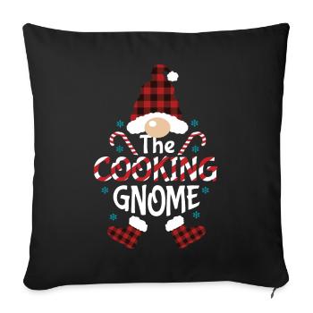 Cook Chefs Christmas Efl Saying Holiday Dinner - Sofa pillowcase 17,3'' x 17,3'' (45 x 45 cm) - black - Front